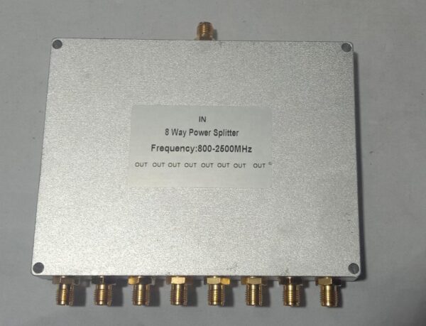 8-Way SMA Female Microstrip Splitter, 200 Watt, 800-2500 MHz